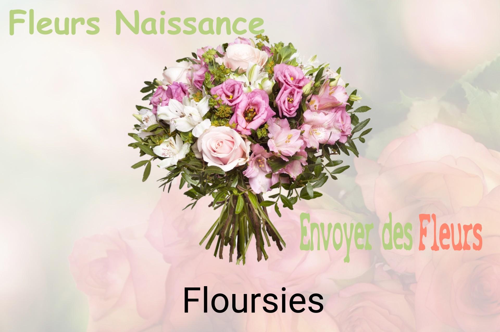 Bouquet de fleurs de naissance livré à Floursies